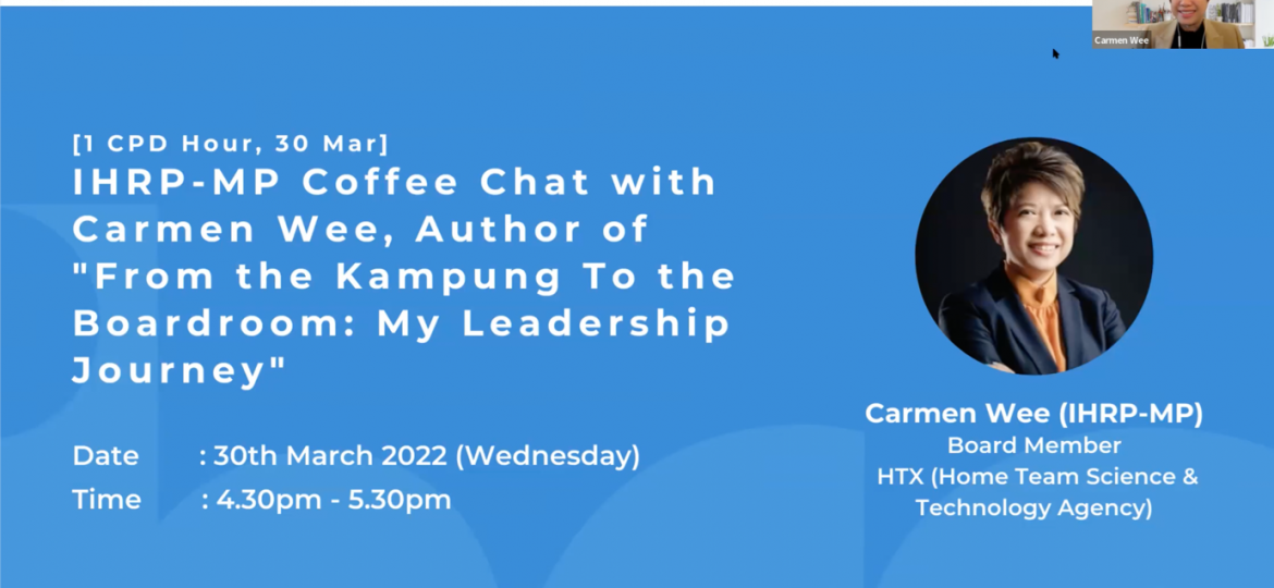 IHRP-MP Coffee Chat with Carmen Wee